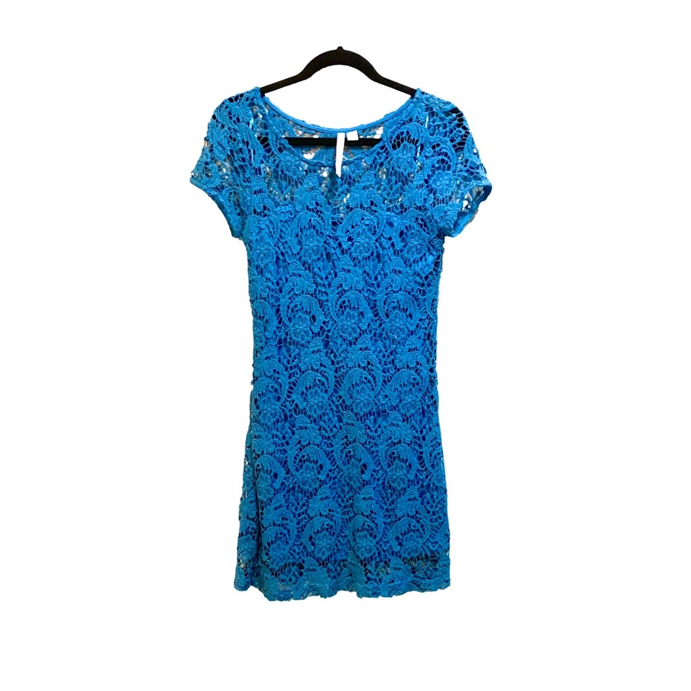 NEW Crochet Lace Style Dress Blue
